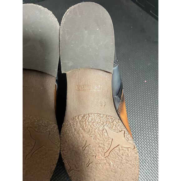 PIKOLINOS Women Cap Toe Leather Blue Brown Lace Up Side Zip Ankle Boots 41 US 10 - Picture 6 of 8